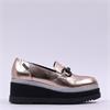 Marco Moreo Stockholm Platform Link Shoe - Gold Metallic